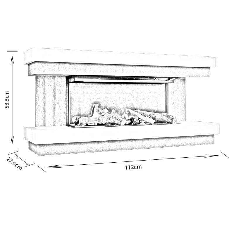 Fireplaces  -  Evonic Gilmour 7 Electric Wall Mounted Fire with Logs  -  60004315