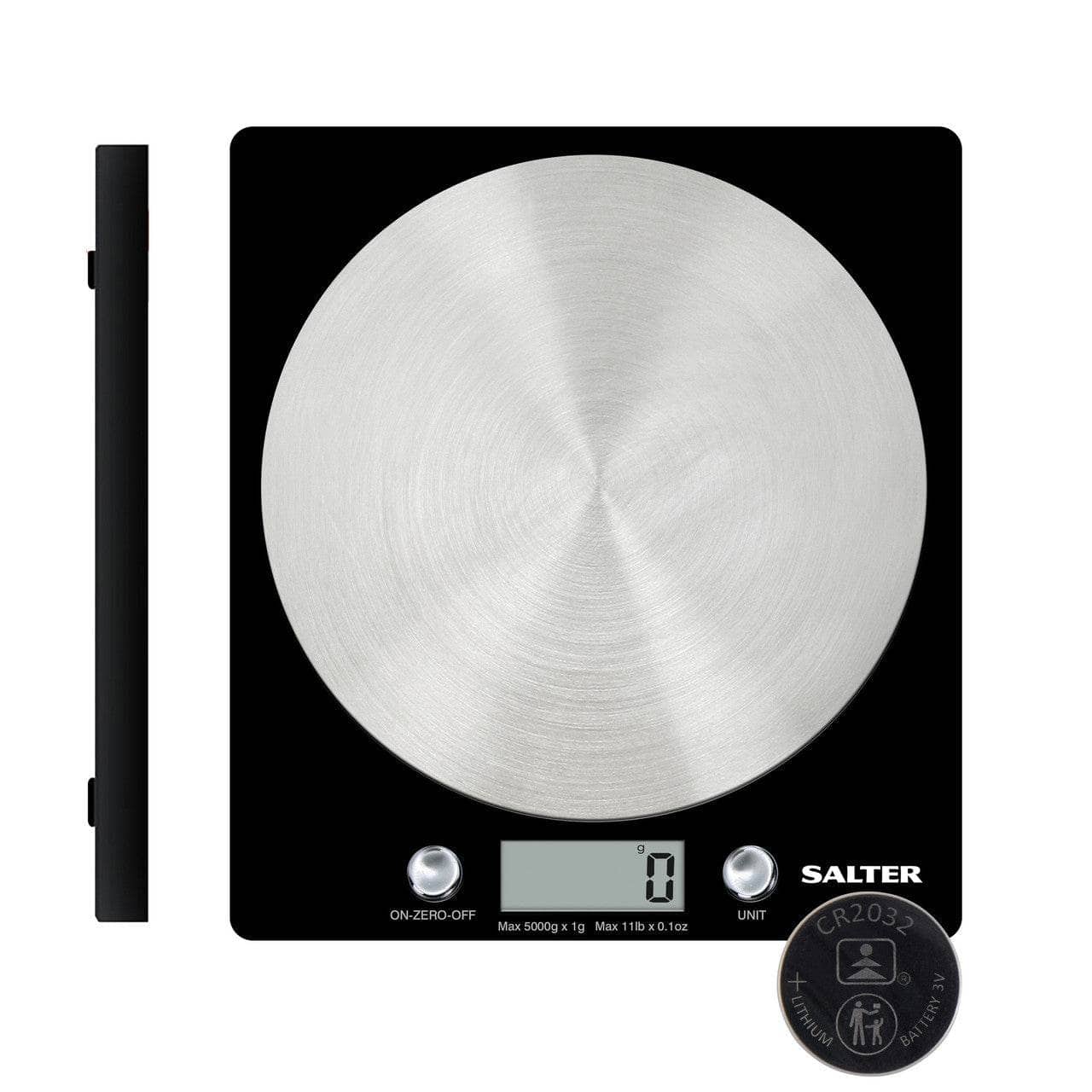 Kitchenware  -  Salter Black Electric Kitchen Scale - Black  -  60004862