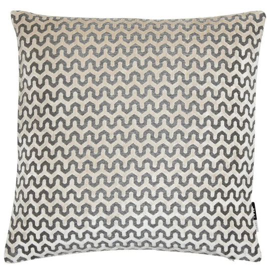 Homeware  -  Cut Velvet Wave Cushion Cream  -  60005265
