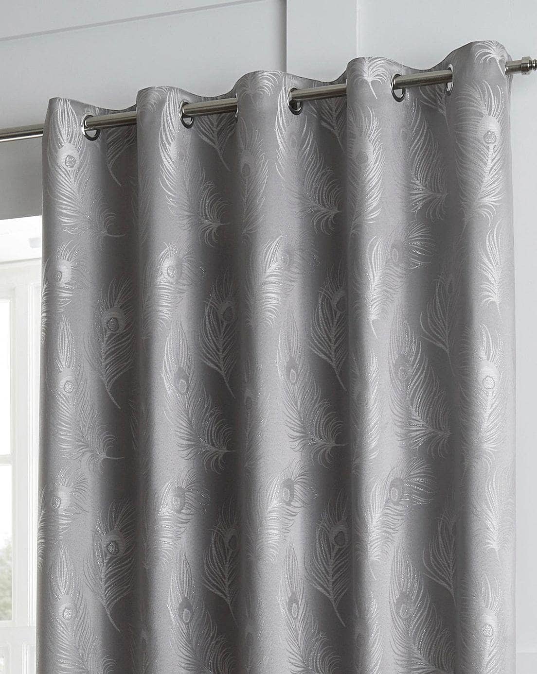  -  Feather Curtains - Silver  - 