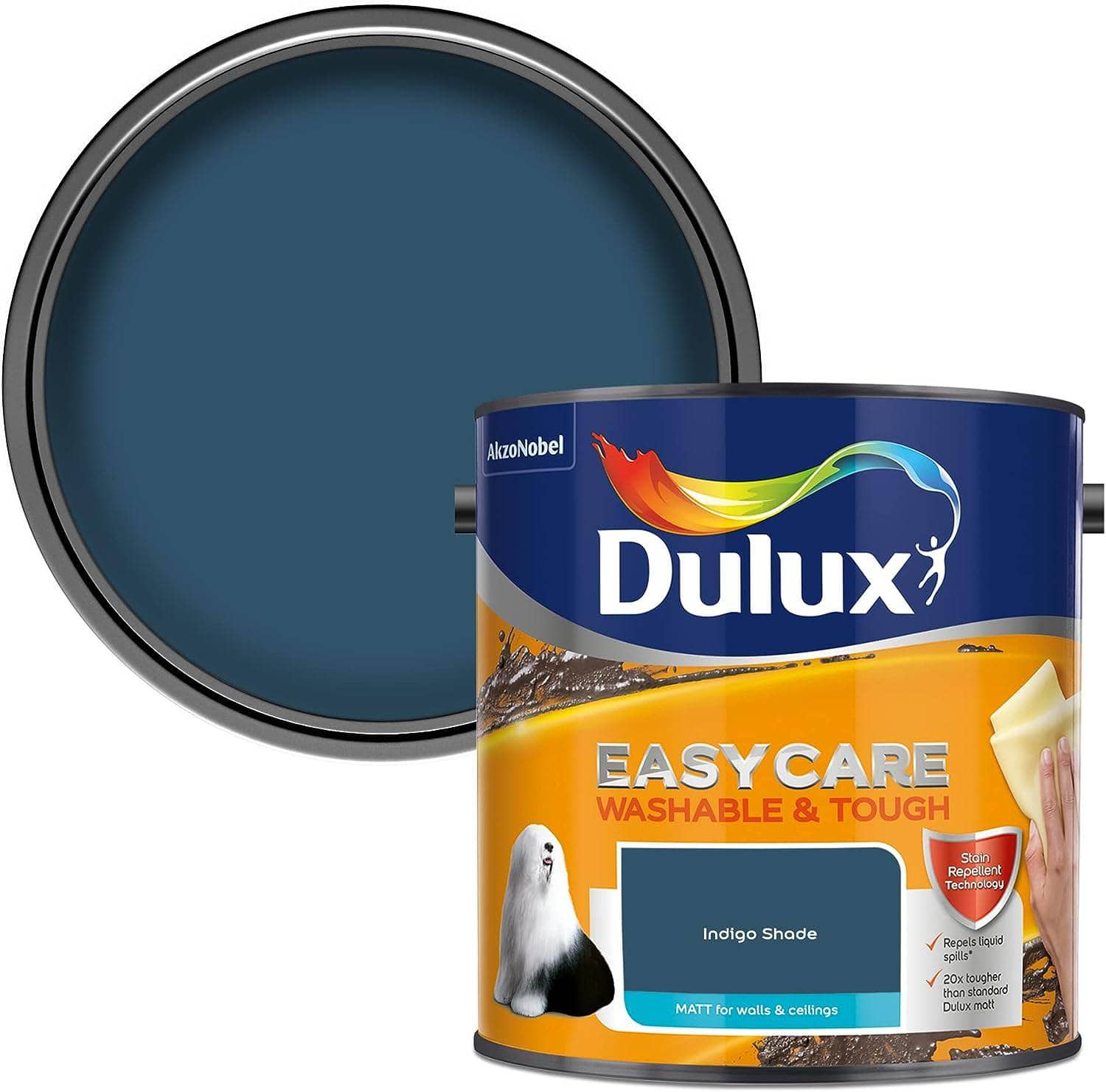 Paint  -  Dulux Easycare Matt Emulsion 2.5L - Indigo Shade  -  60005866