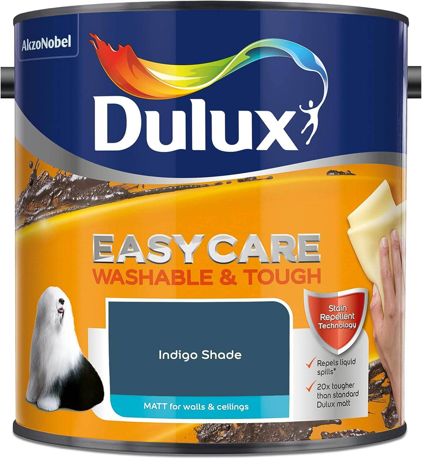 Paint  -  Dulux Easycare Matt Emulsion 2.5L - Indigo Shade  -  60005866