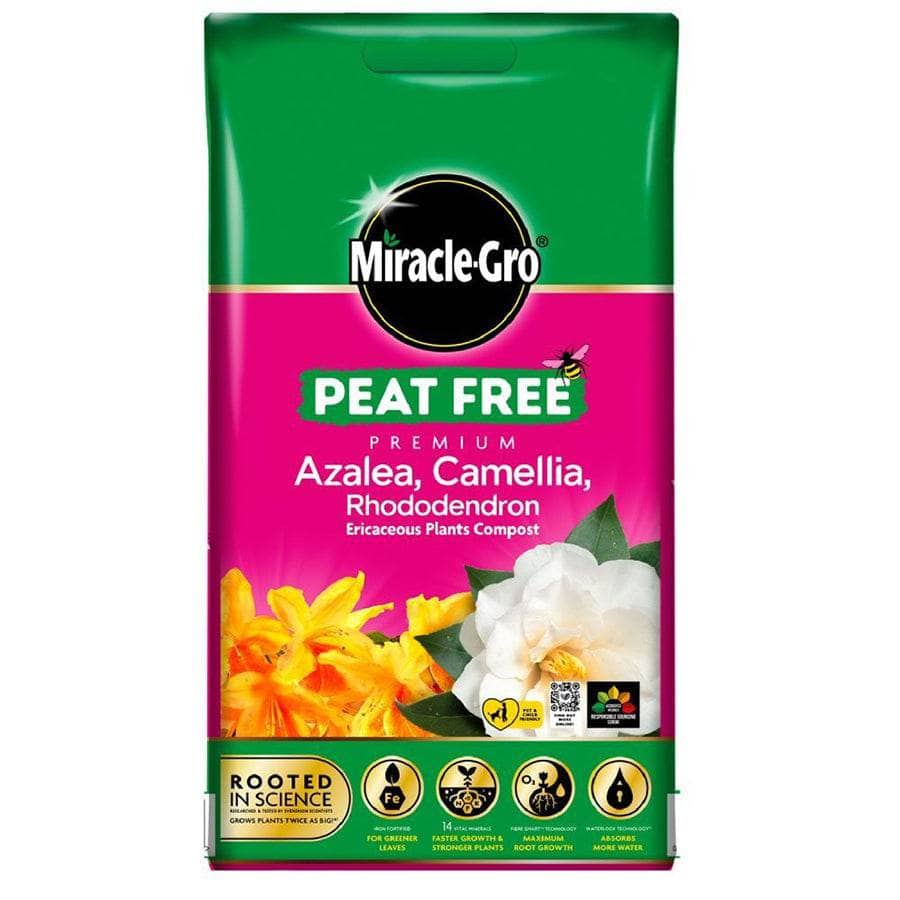 Gardening  -  Miracle-Gro Peat Free Ericaceous Compost 10L  -  60006093