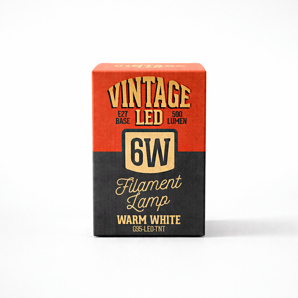 Lights  -  Vintage LED 95mm E27 Globe Bulb - 6W  -  60007139