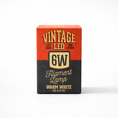 Lights  -  Vintage LED 95mm E27 Globe Bulb - 6W  -  60007139