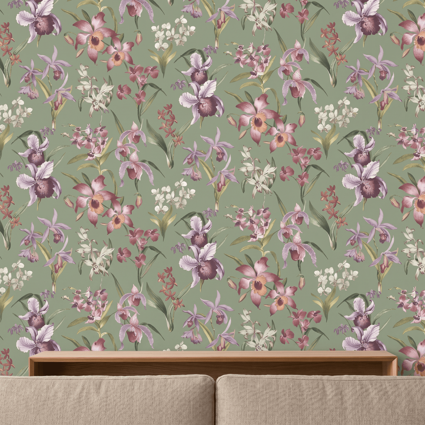 Wallpaper  -  Rasch Maya Floral Sage Wallpaper - 283654  -  60007657