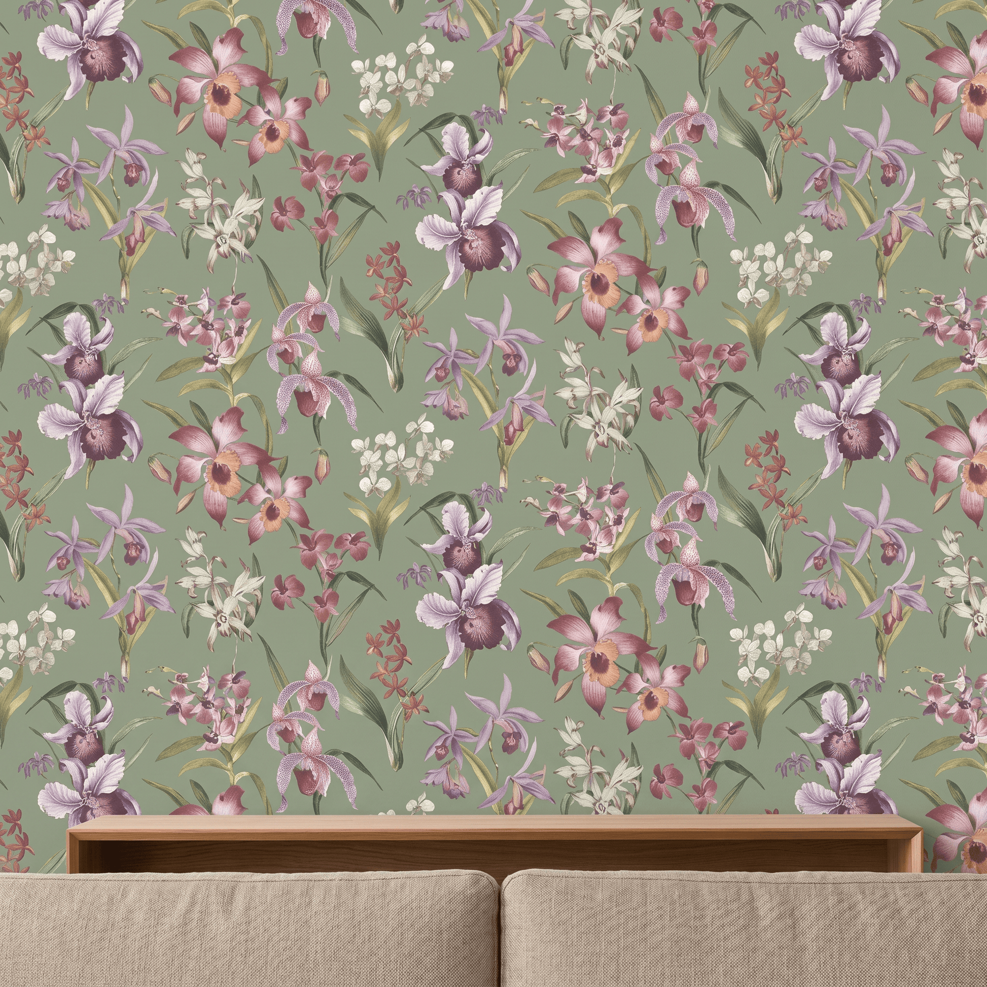 Wallpaper  -  Rasch Maya Floral Sage Wallpaper - 283654  -  60007657