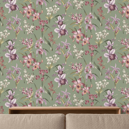 Wallpaper  -  Rasch Maya Floral Sage Wallpaper - 283654  -  60007657
