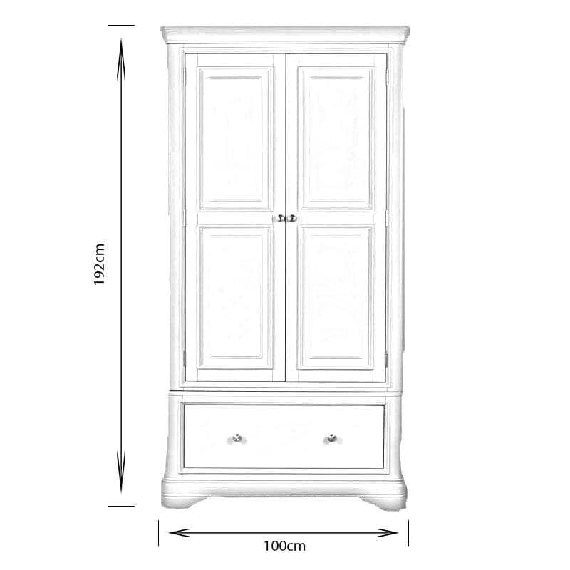 Furniture  -  Victoria 2 Door Wardrobe - Taupe  -  60007789