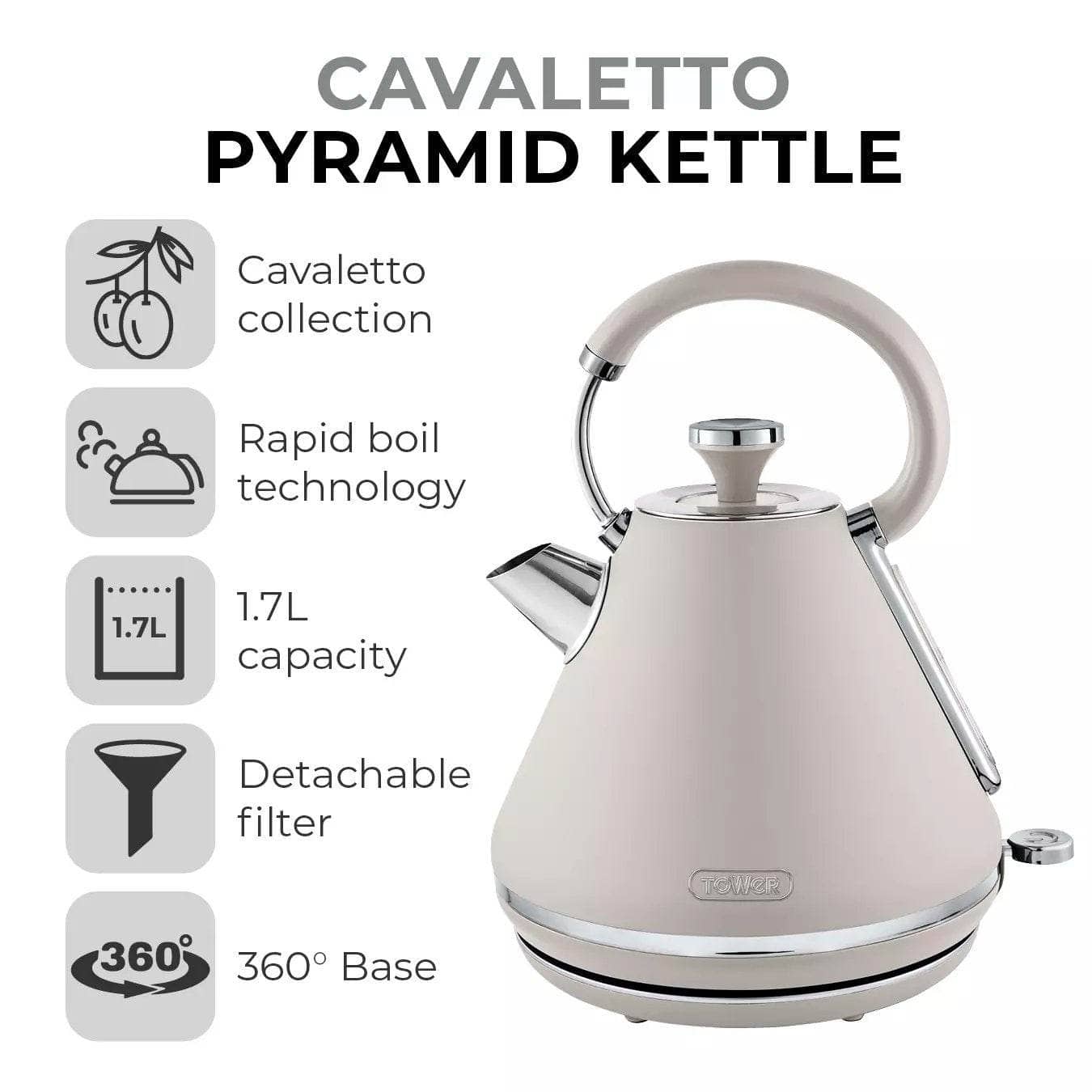 Kitchenware  -  Cavaletto Pyramid Kettle - Mushroom  -  60008027