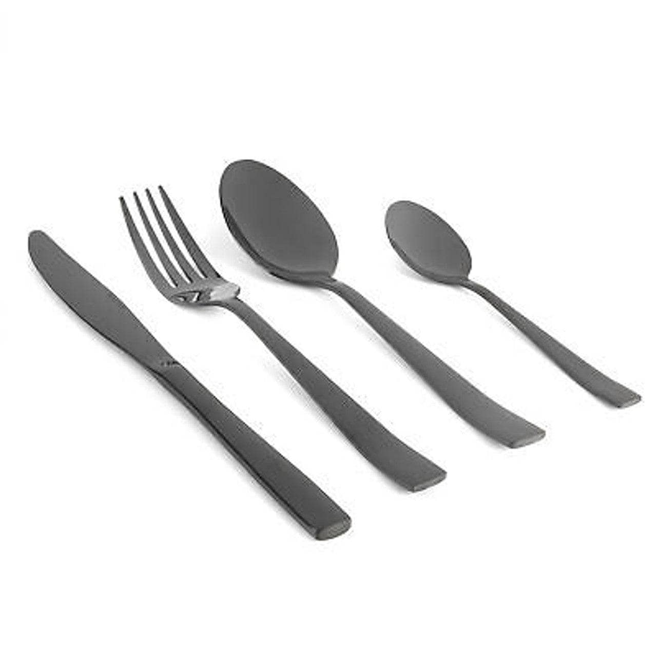Kitchenware  -  Regal 16 Piece Gloss Black Cutlery Set  -  60008059