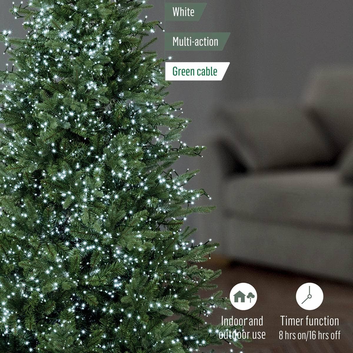 240 LED Cool White Treebright Lights - 60008338