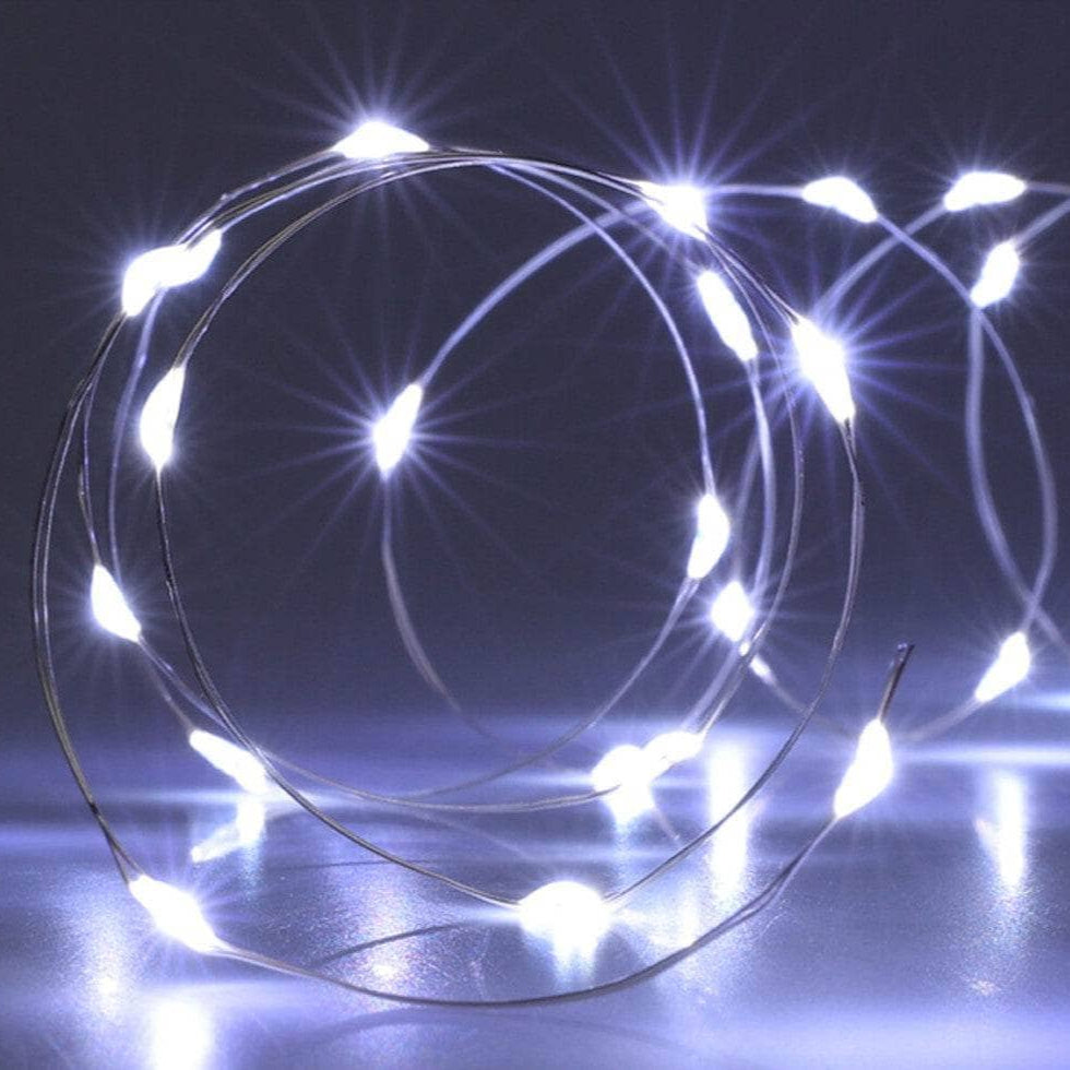 Christmas  -  100 Silver Wire LED Lights - Cool White  -  60008480
