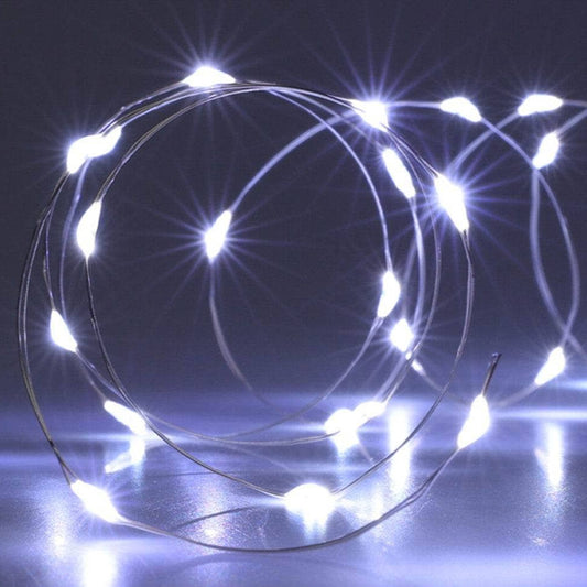 Christmas  -  100 Silver Wire LED Lights - Cool White  -  60008480