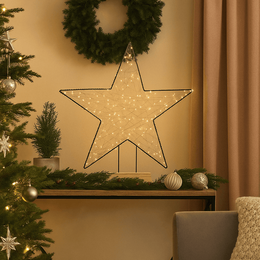 Christmas  -  Micro LED Star Frame Light -58cm  -  60008563