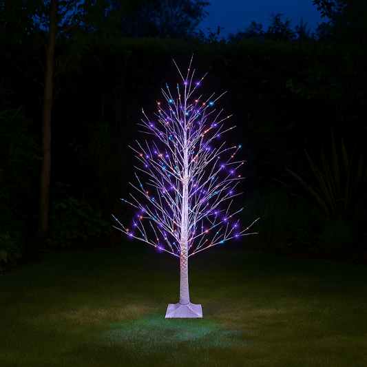 Christmas  -  LED Rainbow Twinkle Birch Tree - 5.9 Ft  -  60008737