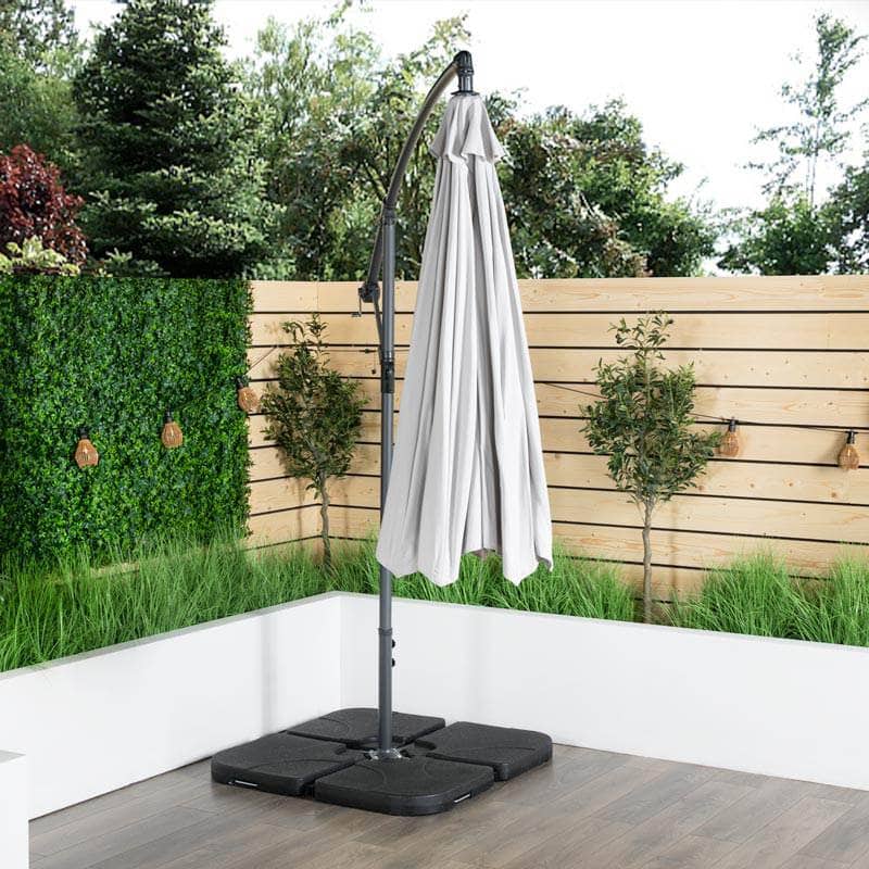 Gardening  -  Weatherking Cantilever Parasol 3M - Light Grey  -  60009013
