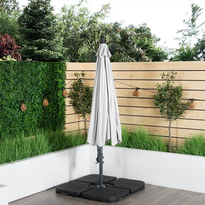 Gardening  -  Weatherking Cantilever Parasol 3M - Light Grey  -  60009013