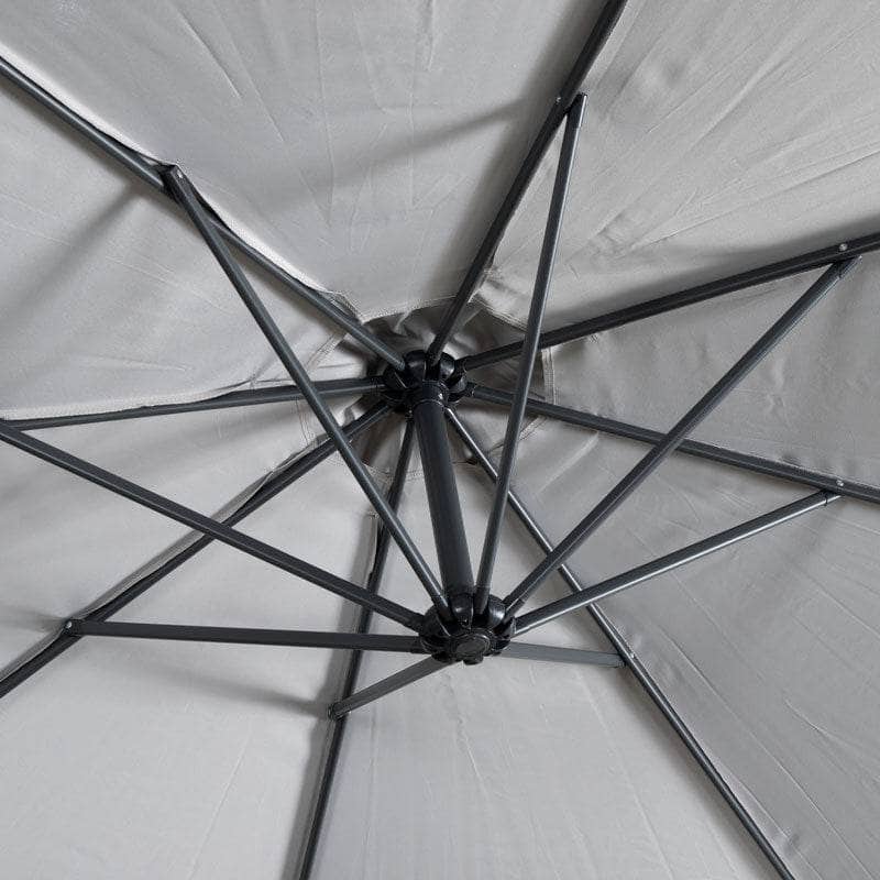 Gardening  -  Weatherking Cantilever Parasol 3M - Light Grey  -  60009013
