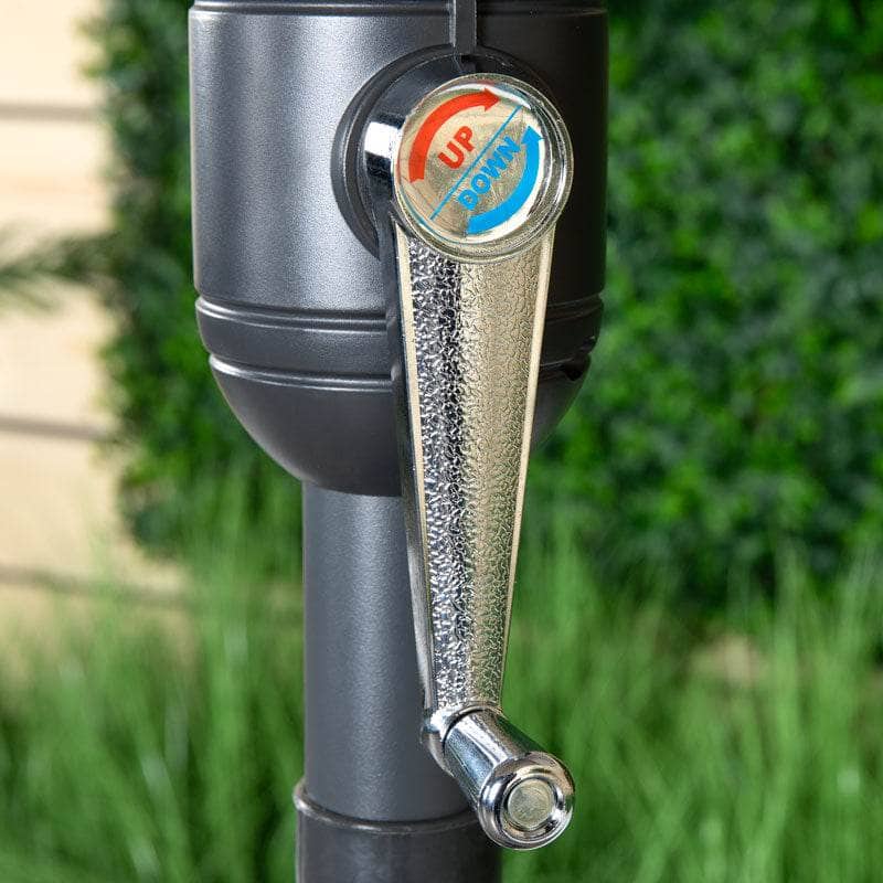 Gardening  -  Weatherking Crank & Tilt Parasol  2.7m - Light Grey  -  60009015
