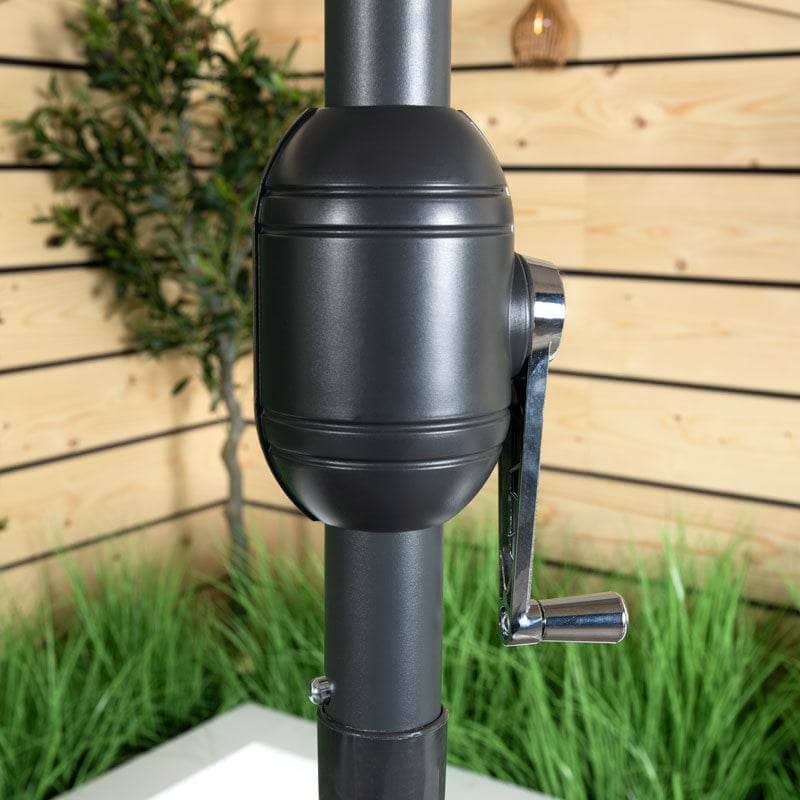 Gardening  -  Weatherking Crank & Tilt Parasol  2.7m - Light Grey  -  60009015