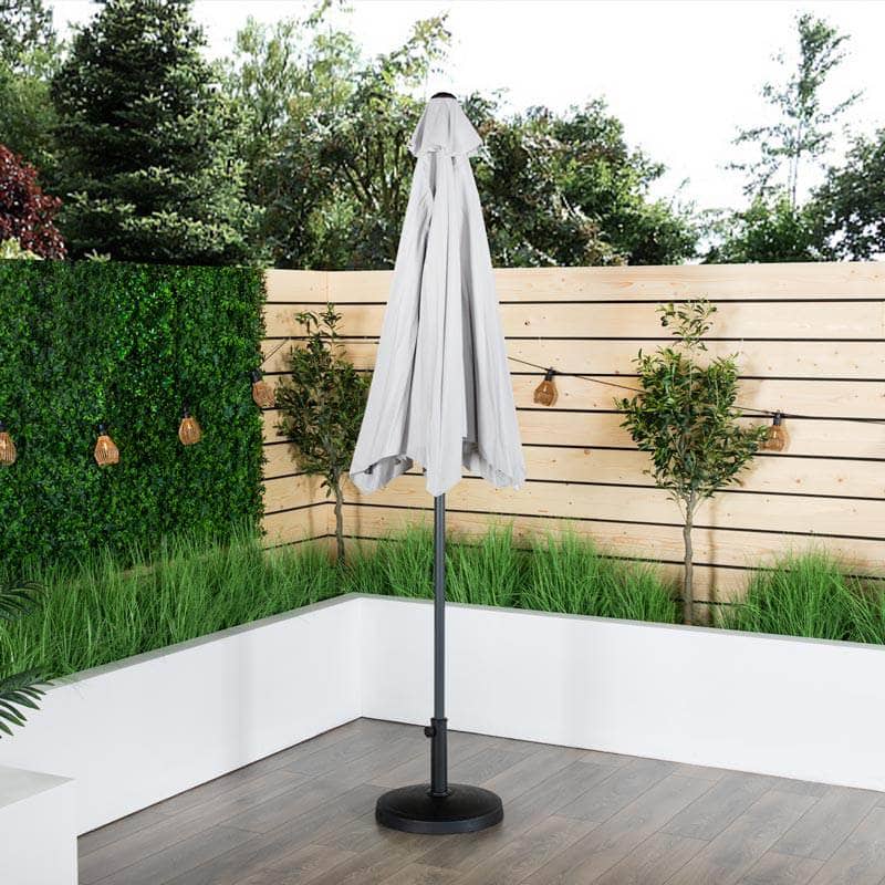 Gardening  -  Weatherking Crank & Tilt Parasol  2.7m - Light Grey  -  60009015