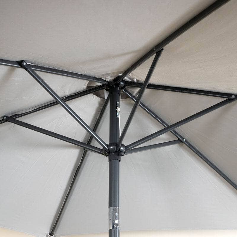 Gardening  -  Weatherking Crank & Tilt Parasol  2.7m - Light Grey  -  60009015