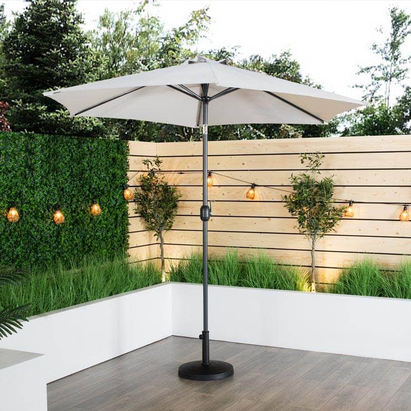 Gardening  -  Weatherking Crank & Tilt Parasol  2.7m - Light Grey  -  60009015