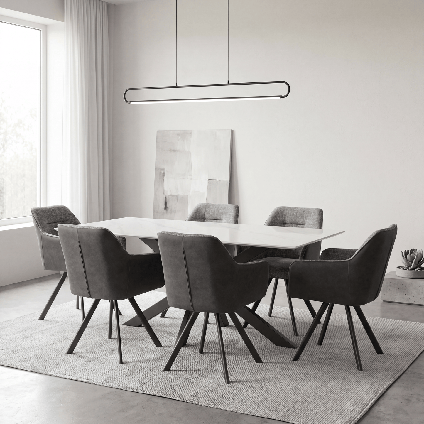 Furniture  -  Harper Table & 6 Dining Chairs  -  60009249