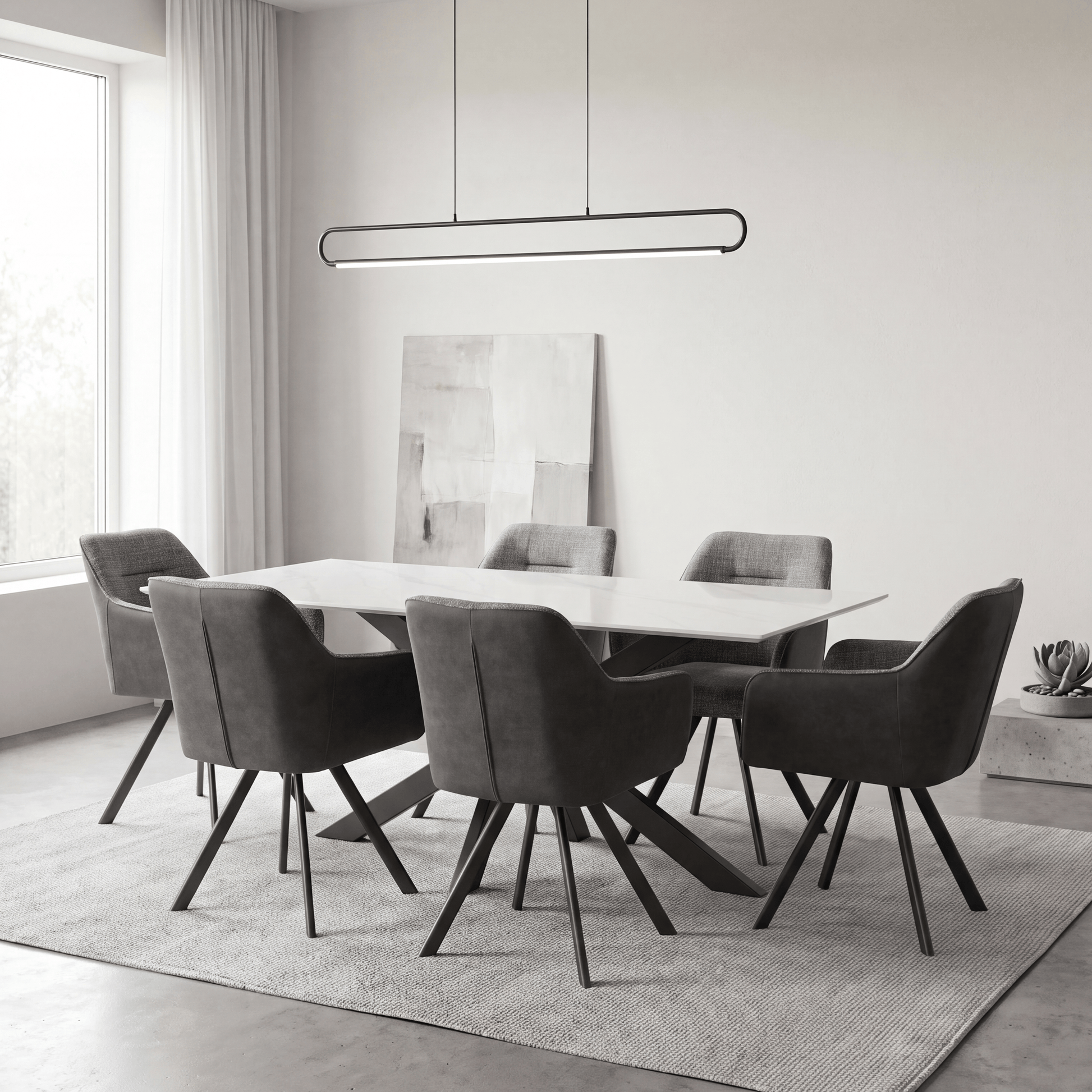 Furniture  -  Harper Table & 6 Dining Chairs  -  60009249