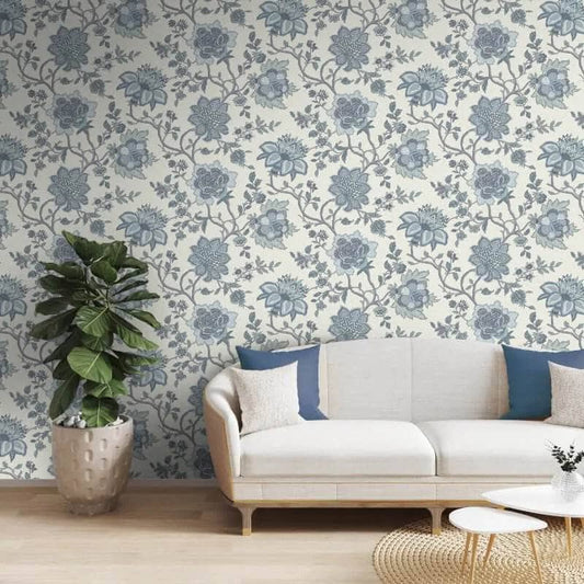 Wallpaper  -  Holden Jacobean Trail Blue Wallpaper 13590  -  60009449