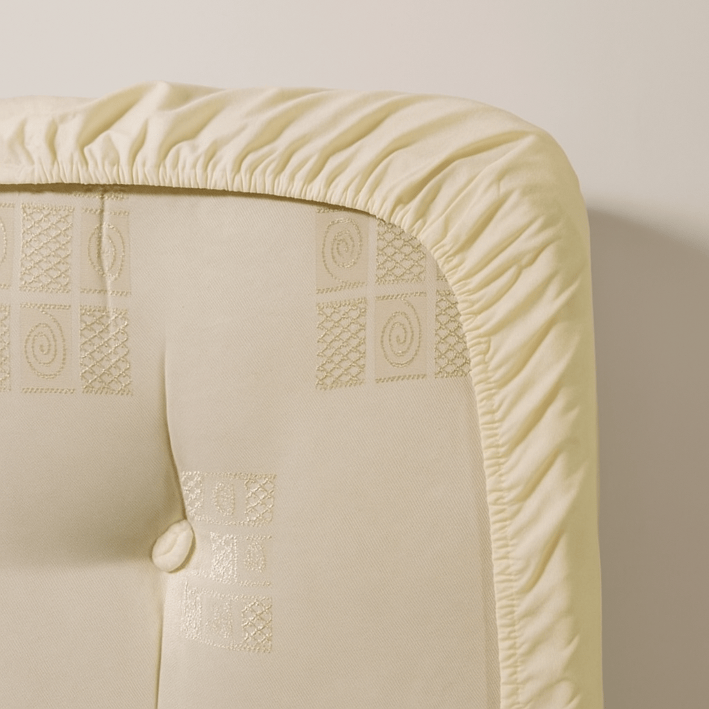 Homeware  -  200 Thread Count Fitted Bed Sheet - Ivory Multiple Sizes  - 