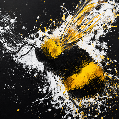 60010924 Bee Love Painting Black - 55 x 55cm