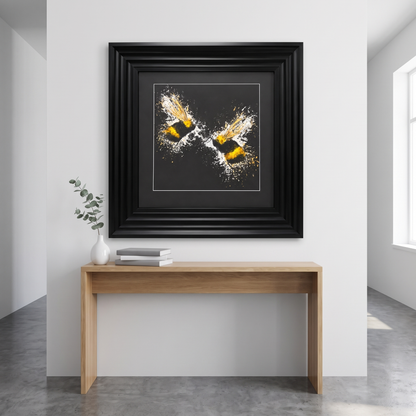 60010924 Bee Love Painting Black - 55 x 55cm