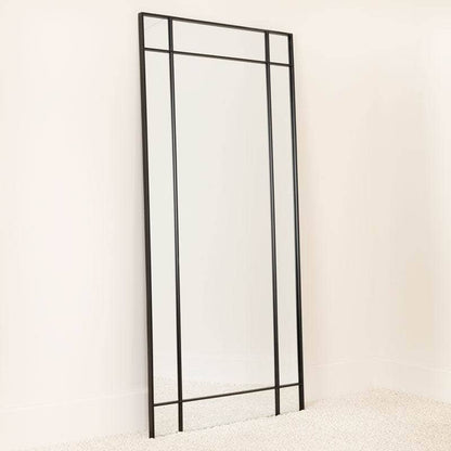Mirrors  -  Black Window Mirror - 80 x 170cm  -  60010949