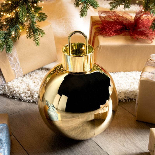 Christmas  -  Gold Giant Glass Sphere Christmas Bauble - 25cm  -  60011131