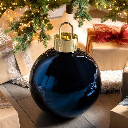 Christmas  -  Blue Giant Glass Sphere Christmas Bauble - 30cm  -  60011135