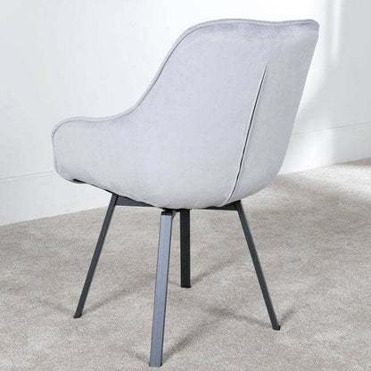 Furniture  -  Lincoln Round Dining Table & 4 Silver Montreal Dining Chairs  -  60011154