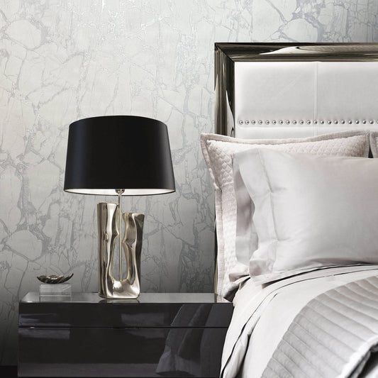 Wallpaper  -  Rasch B03 Enzo Marble White & Silver - 538144  -  60011311
