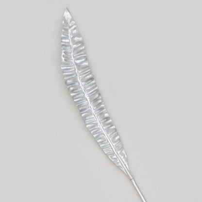 Christmas  -  Metallic Leaf Silver Spray - 88cm  -  60011515