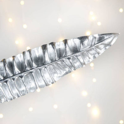 Christmas  -  Metallic Leaf Silver Spray - 88cm  -  60011515