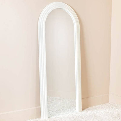 Mirrors  -  Ridged Arch Mirror - Matt White  -  60011578