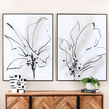 Pictures  -  Abstract Lily Framed Picture 1 -  90 x 120cm  -  60011584