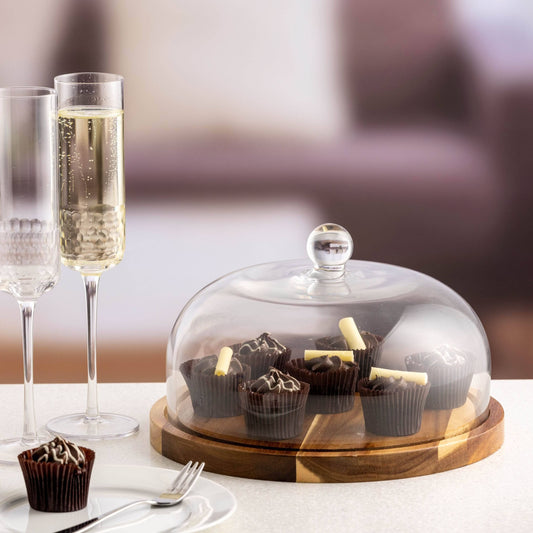 Kitchenware  -  Selected Dome & Wooden Board - 26cm  -  60011827