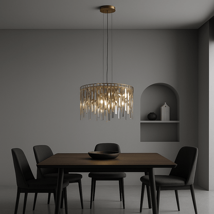 Lights  -  Naples 5 Light Pendant Light - Satin Brass  -  60012027