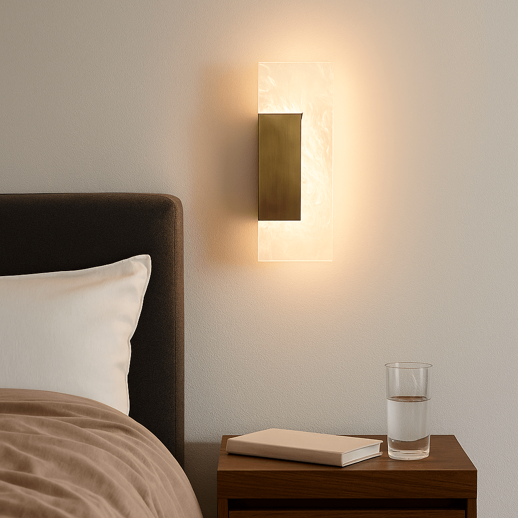Lights  -  Venice Rectangle Wall Light - Satin Brass  -  60012031
