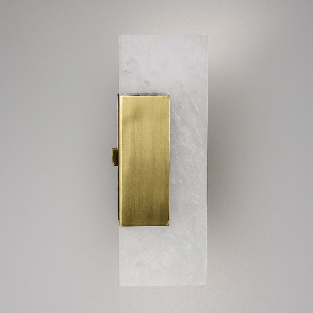 Lights  -  Venice Rectangle Wall Light - Satin Brass  -  60012031