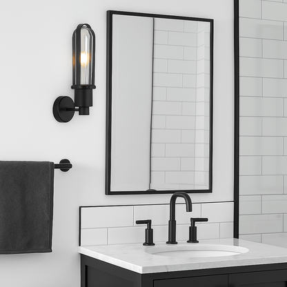 Lights  -  Turin Bathroom Wall Light - Black  -  60012045