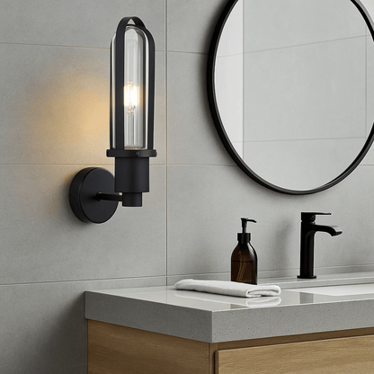 Lights  -  Turin Bathroom Wall Light - Black  -  60012045