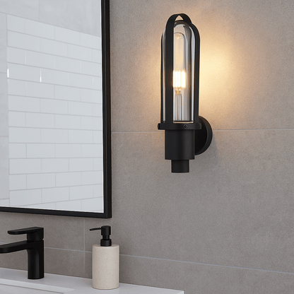 Lights  -  Turin Bathroom Wall Light - Black  -  60012045